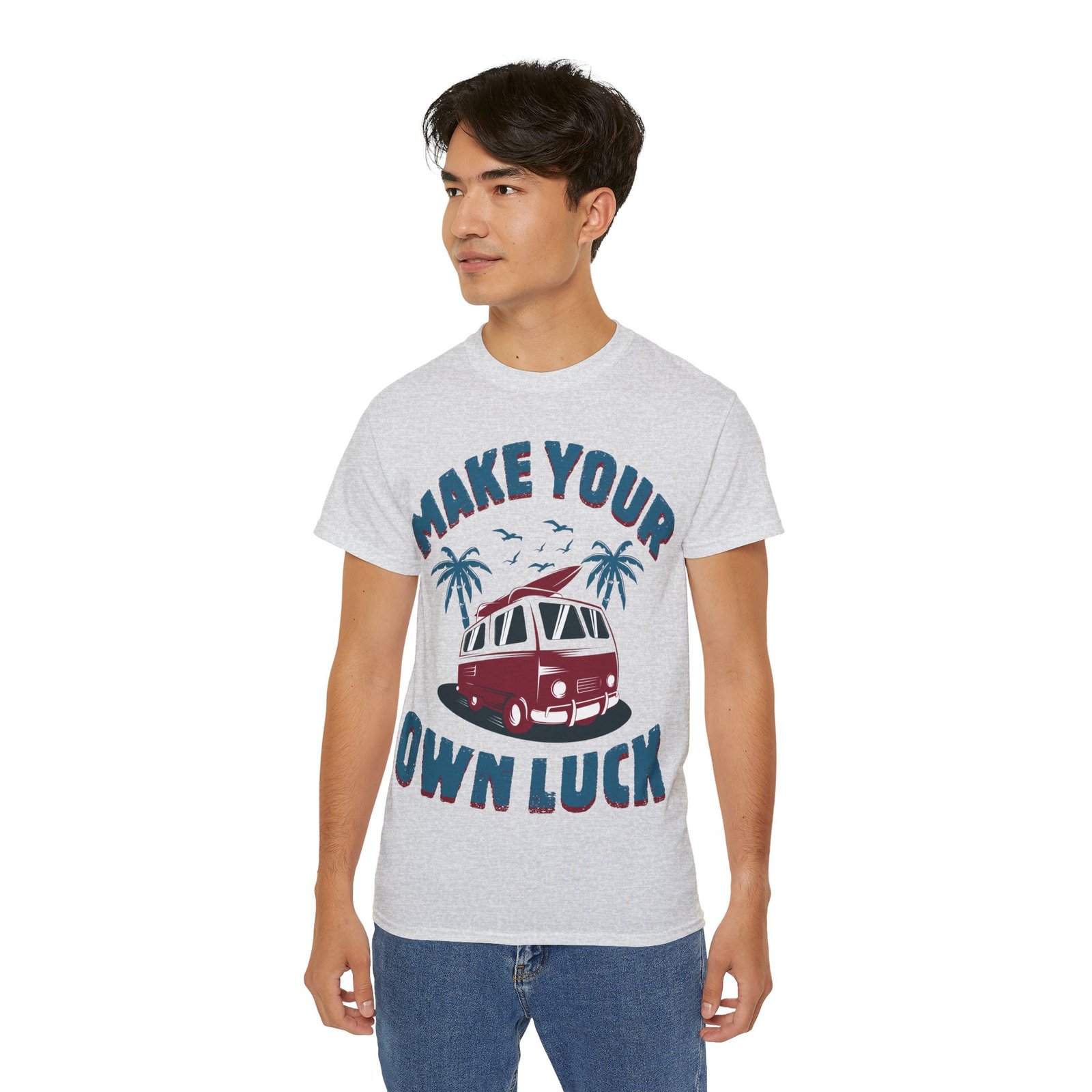 Make Your Own Luck Vanlife Unisex Ultra Cotton Tee - Image 18