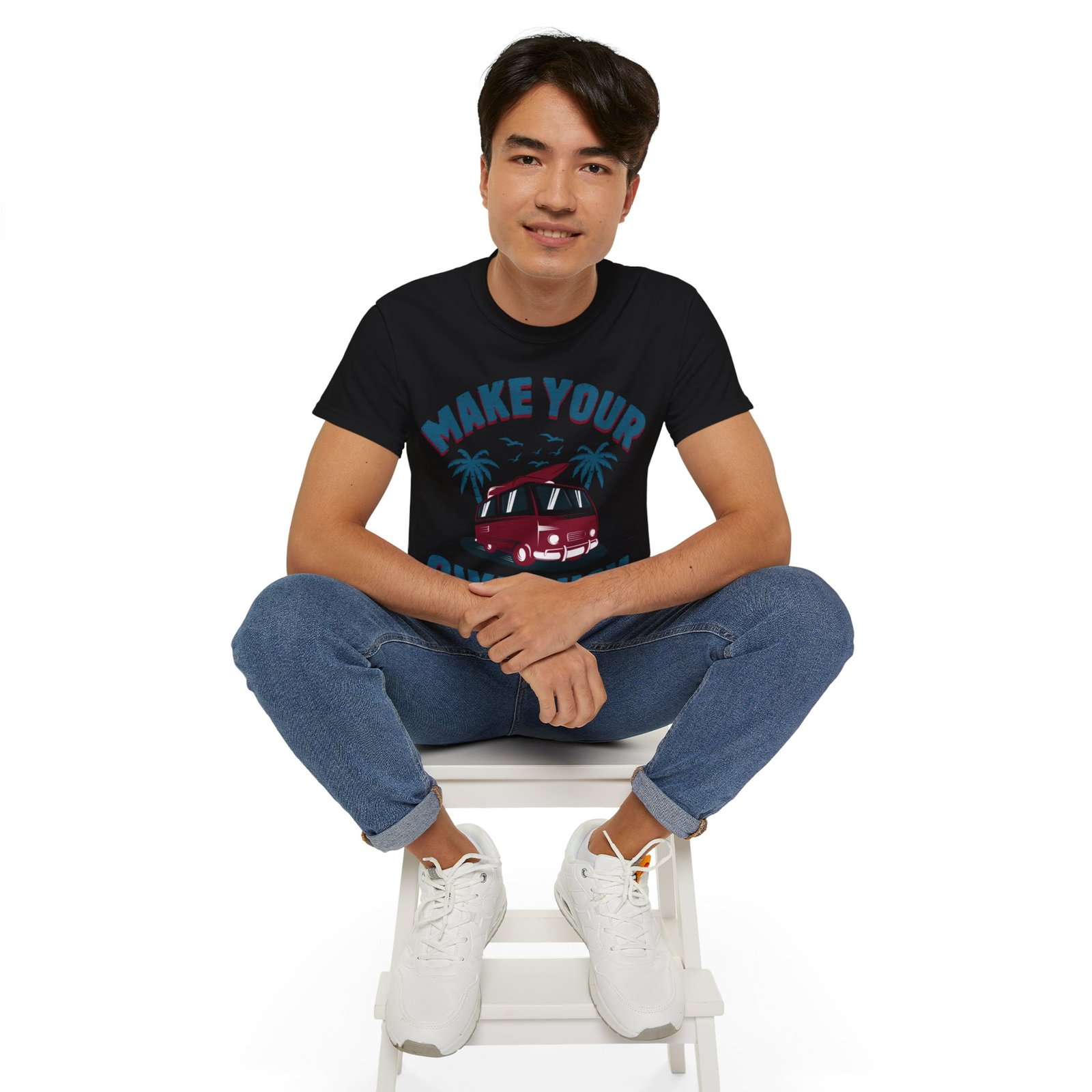 Make Your Own Luck Vanlife Unisex Ultra Cotton Tee - Image 31