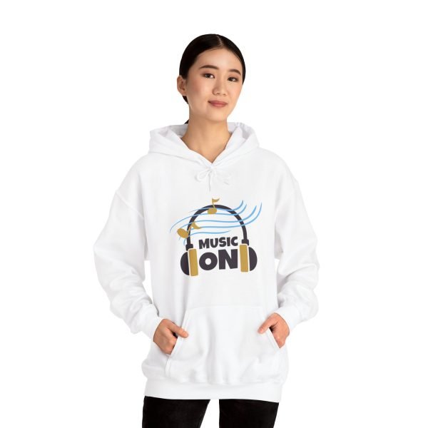 'Music On' Unisex Heavy Blend™ Hooded Sweatshirt - Image 6