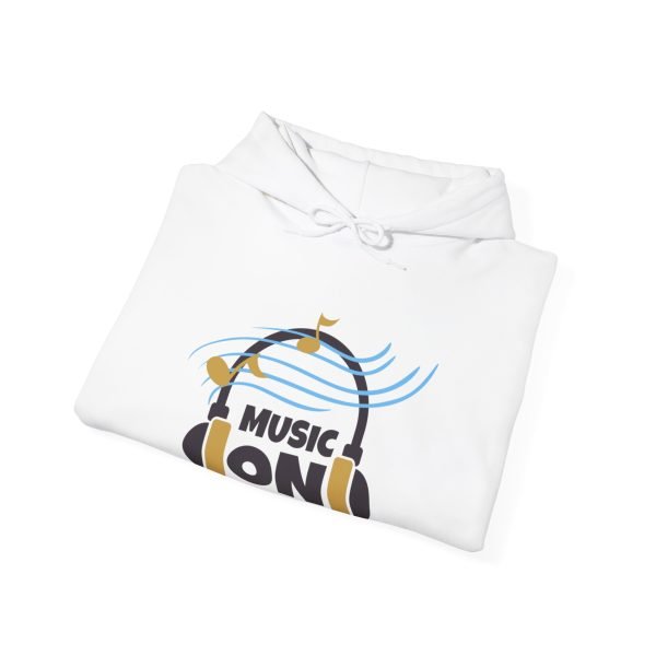 'Music On' Unisex Heavy Blend™ Hooded Sweatshirt - Image 4