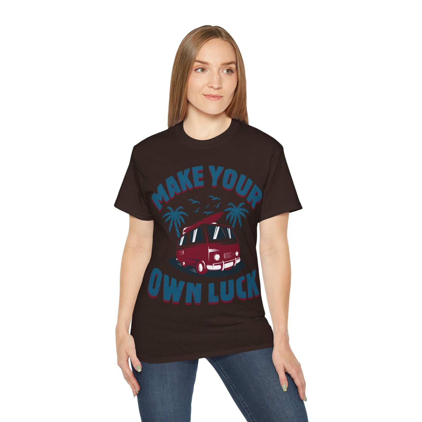 Make Your Own Luck Vanlife Unisex Ultra Cotton Tee - Image 82