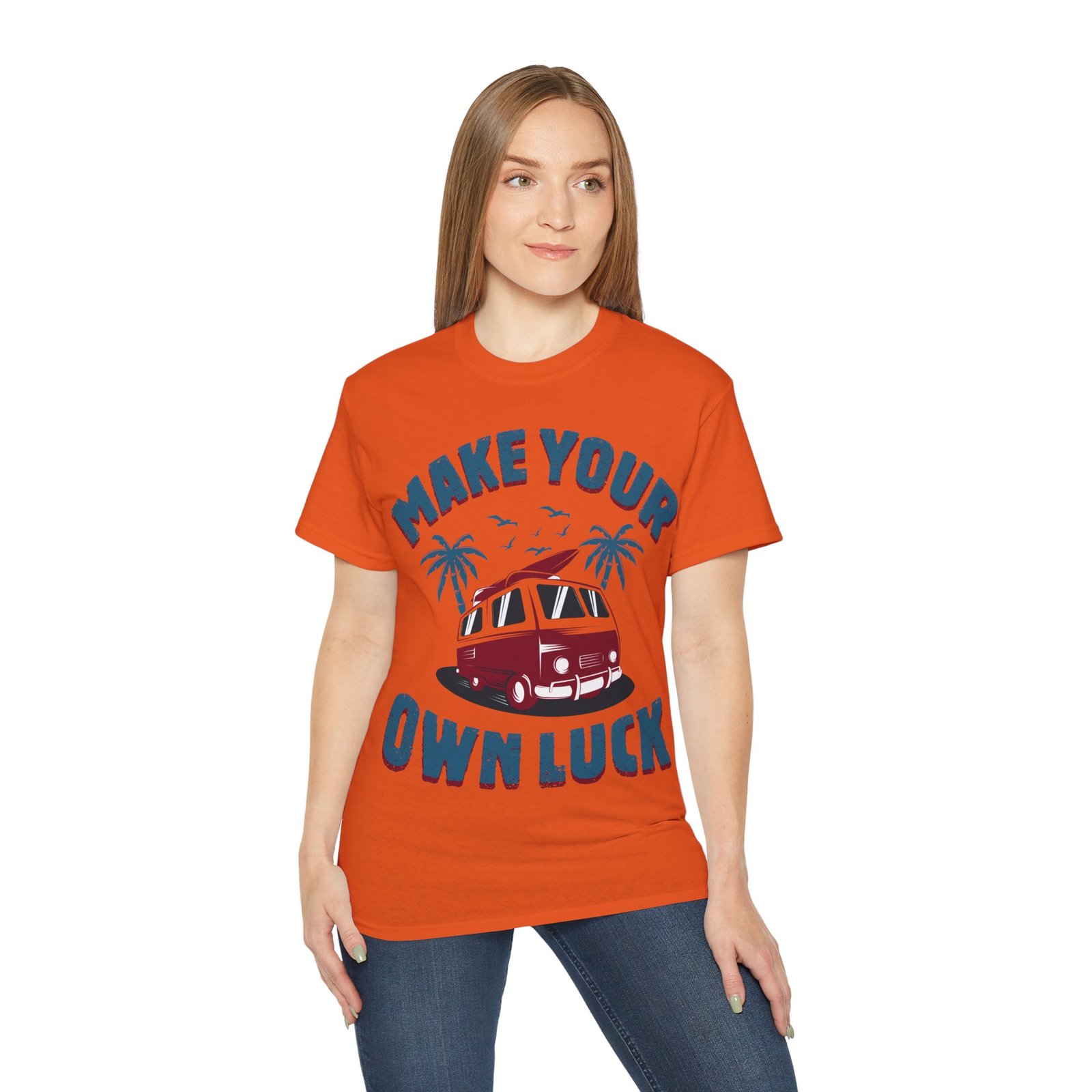 Make Your Own Luck Vanlife Unisex Ultra Cotton Tee - Image 60