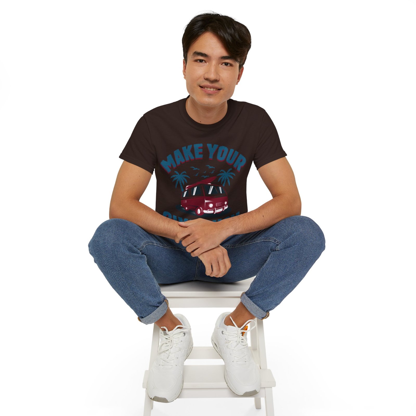 Make Your Own Luck Vanlife Unisex Ultra Cotton Tee - Image 86