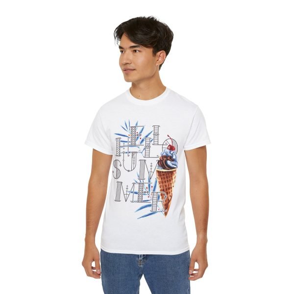 'Hello Summer' Unisex Ultra Cotton Tee - Image 7