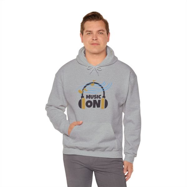 'Music On' Unisex Heavy Blend™ Hooded Sweatshirt - Image 35