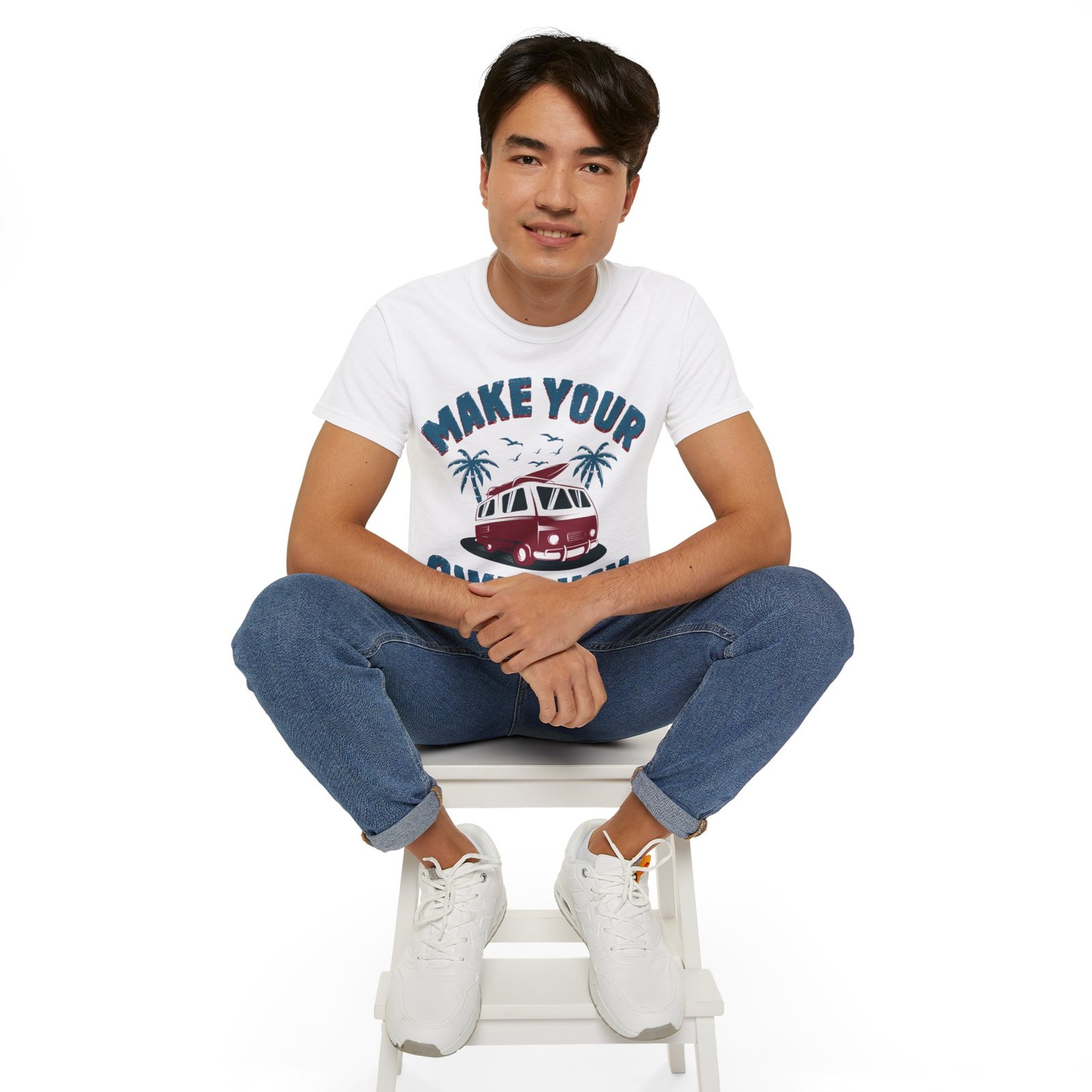 Make Your Own Luck Vanlife Unisex Ultra Cotton Tee - Image 9