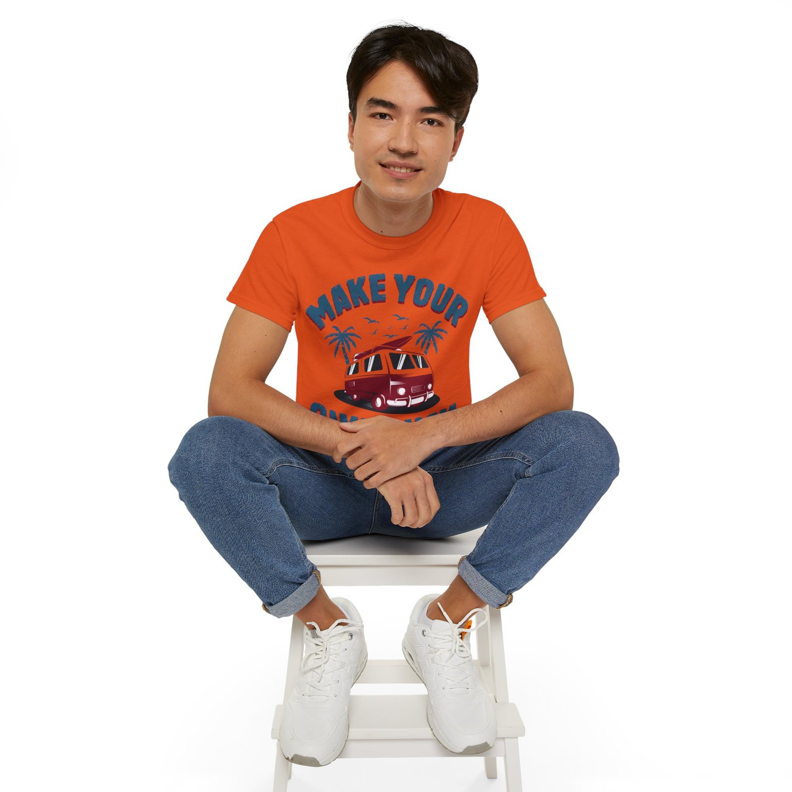 Make Your Own Luck Vanlife Unisex Ultra Cotton Tee - Image 64