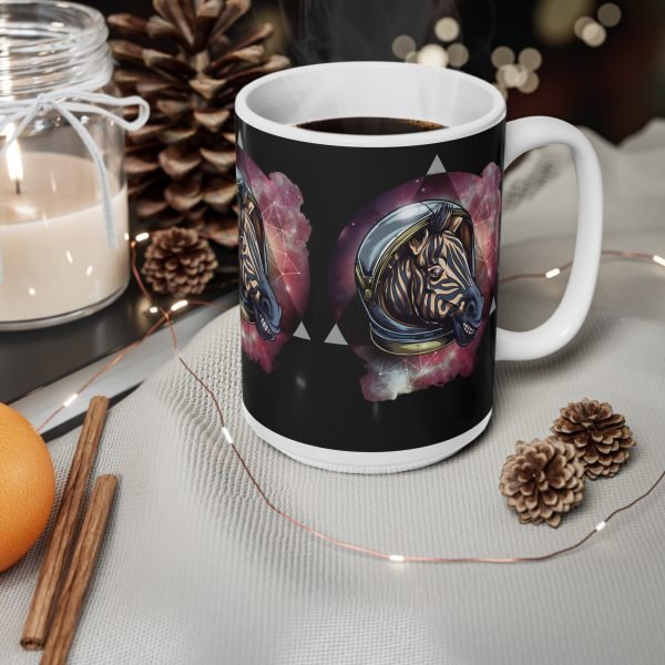 Cosmic Zebra Ceramic Coffee Cups, 11oz, 15oz - Image 5