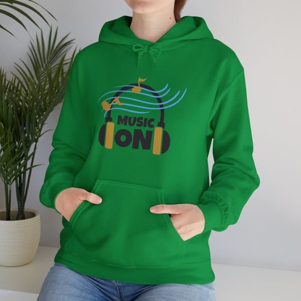 'Music On' Unisex Heavy Blend™ Hooded Sweatshirt - Image 65