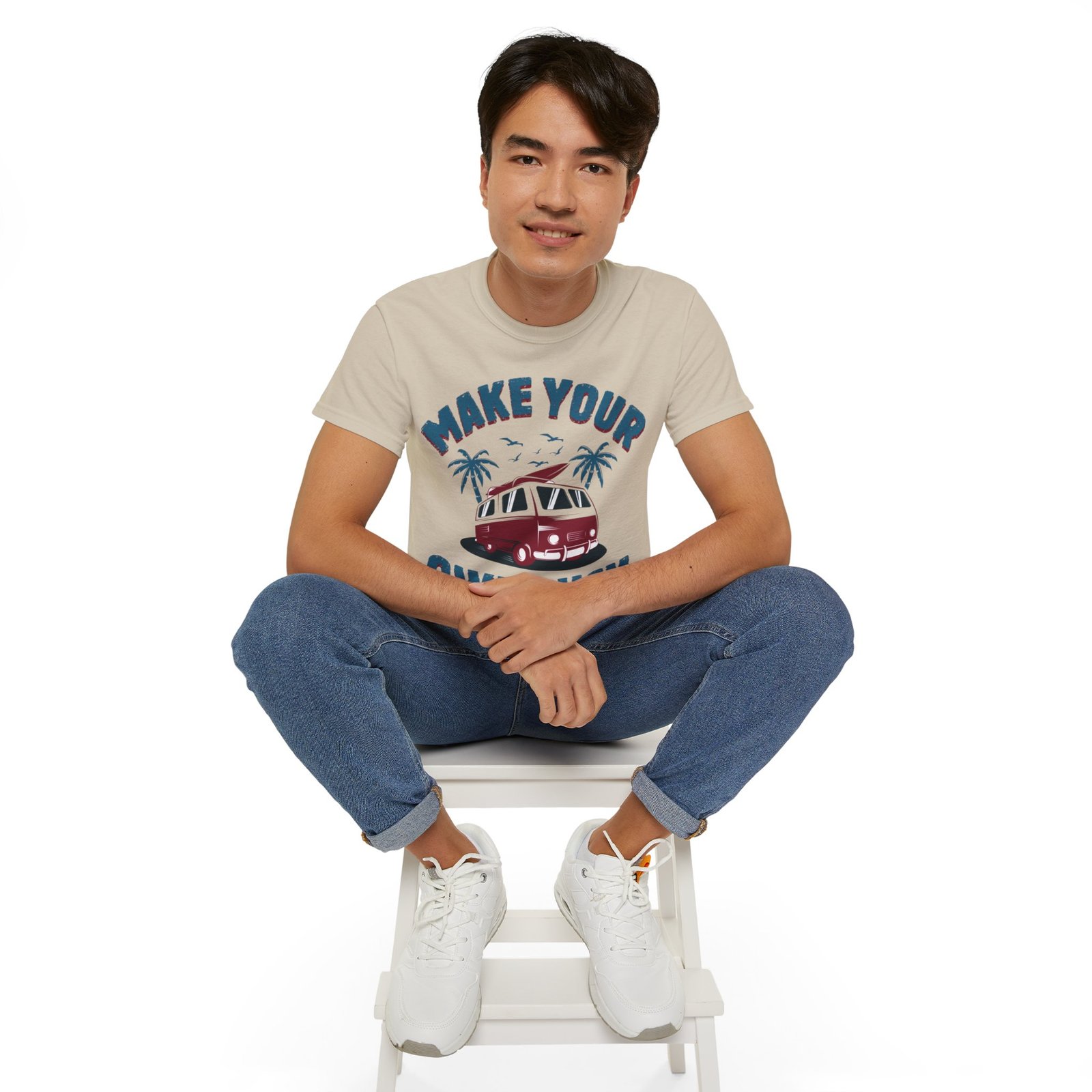 Make Your Own Luck Vanlife Unisex Ultra Cotton Tee - Image 42