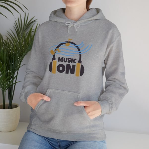 'Music On' Unisex Heavy Blend™ Hooded Sweatshirt - Image 39