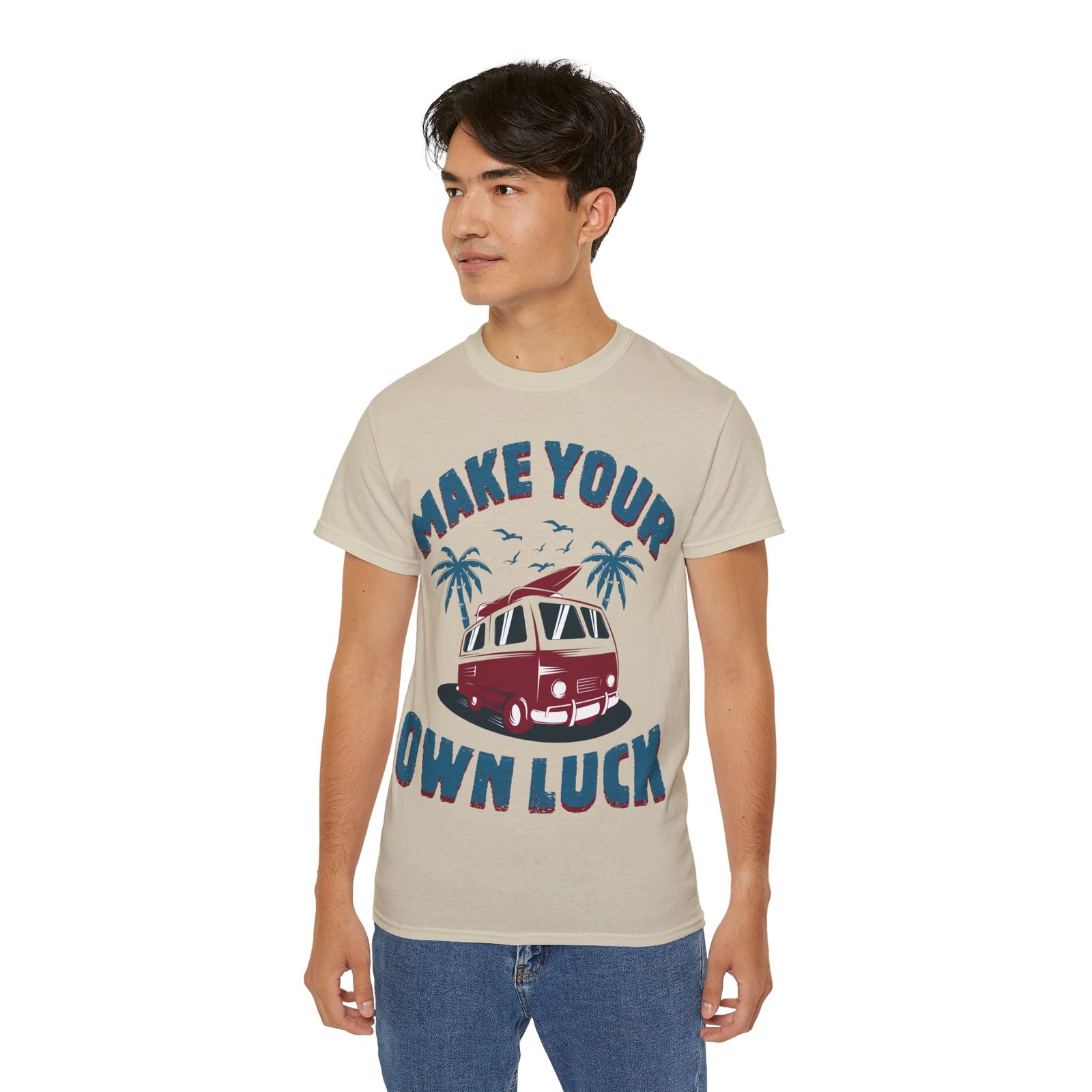 Make Your Own Luck Vanlife Unisex Ultra Cotton Tee - Image 40