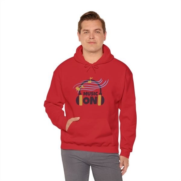 'Music On' Unisex Heavy Blend™ Hooded Sweatshirt - Image 100