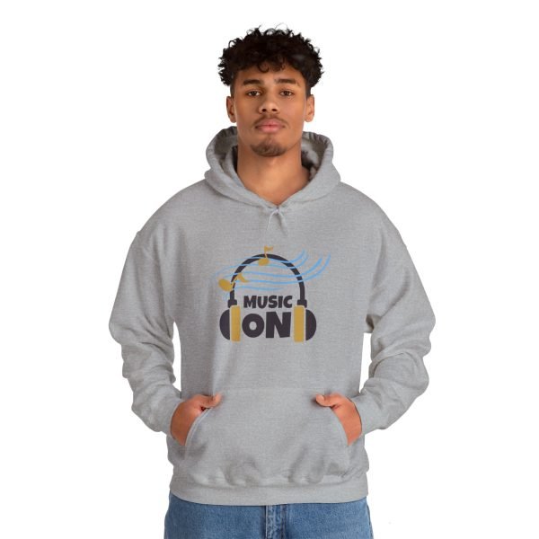 'Music On' Unisex Heavy Blend™ Hooded Sweatshirt - Image 33