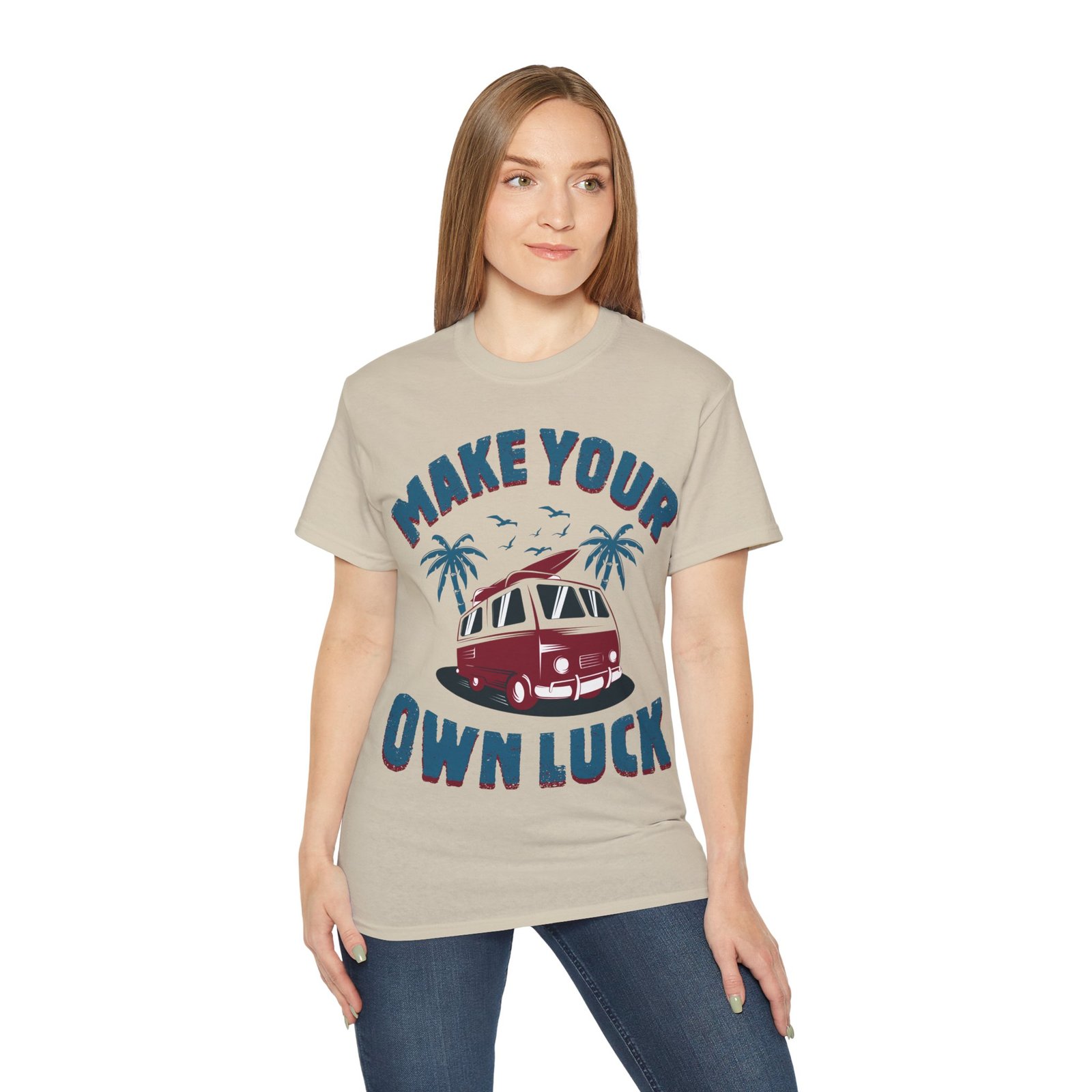 Make Your Own Luck Vanlife Unisex Ultra Cotton Tee - Image 38