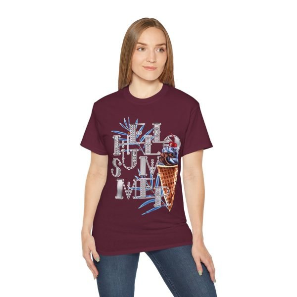 'Hello Summer' Unisex Ultra Cotton Tee - Image 71