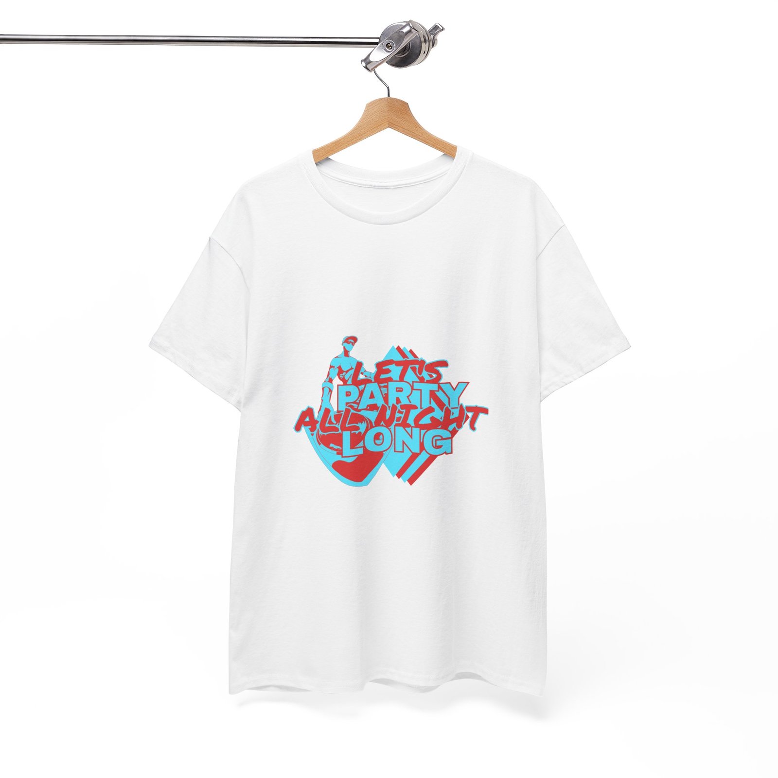 Let's Party All Night Long Unisex Heavy Cotton Tee - Image 6