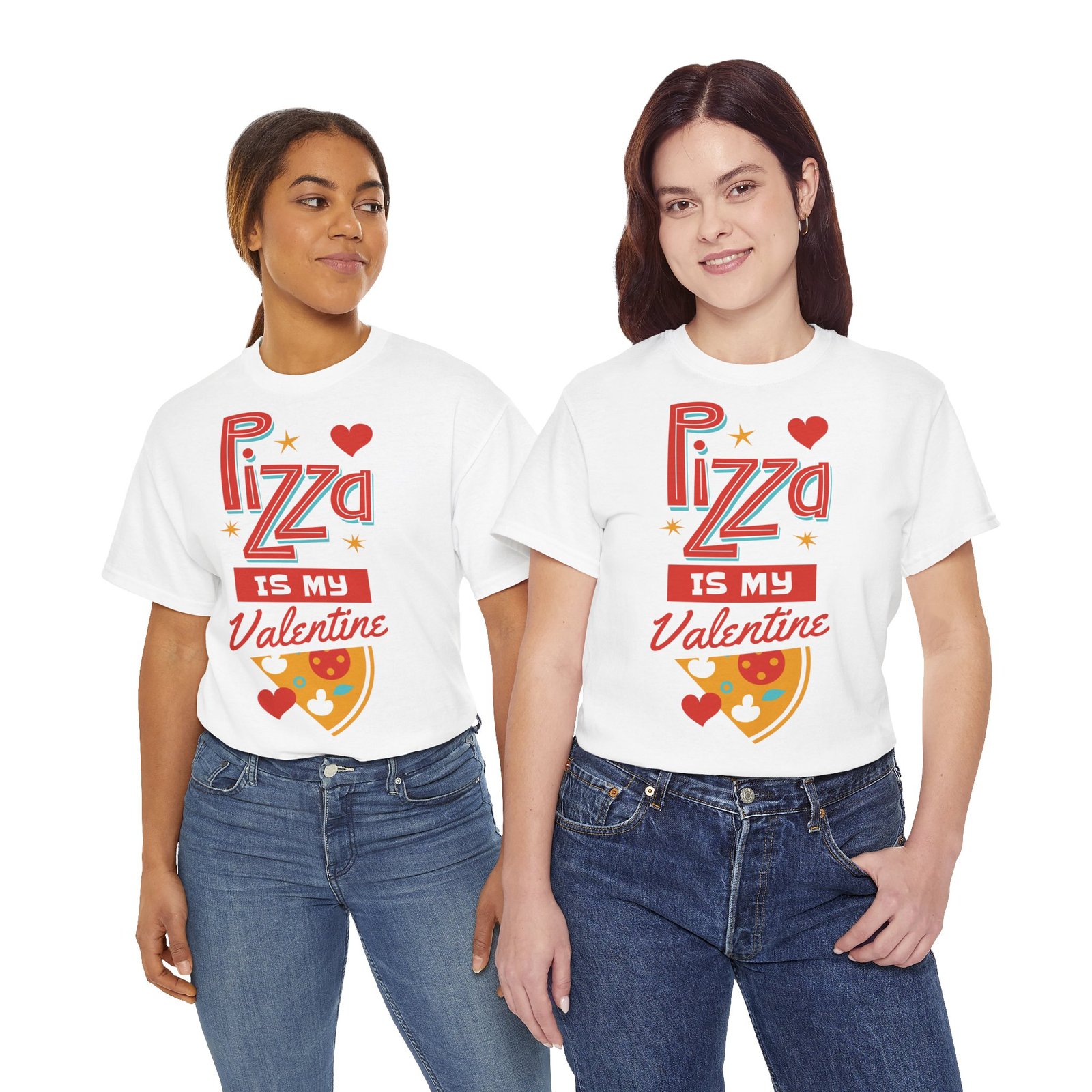 Pizza is My Valentine Unisex Heavy Cotton Tee - Image 13