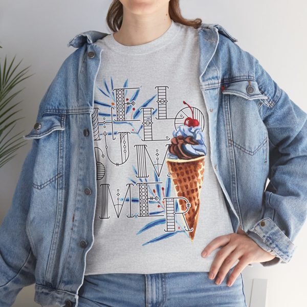 Hello Summer Unisex Heavy Cotton Tee - Image 22