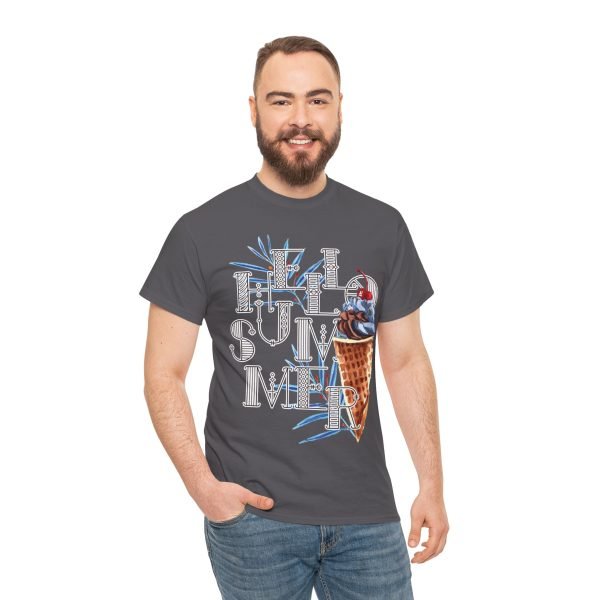 Hello Summer Unisex Heavy Cotton Tee - Image 92