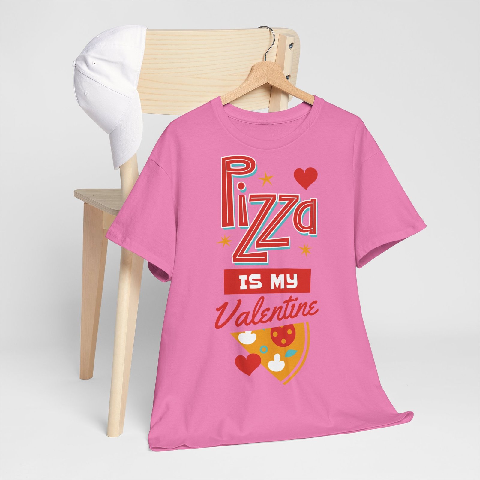 Pizza is My Valentine Unisex Heavy Cotton Tee - Image 121
