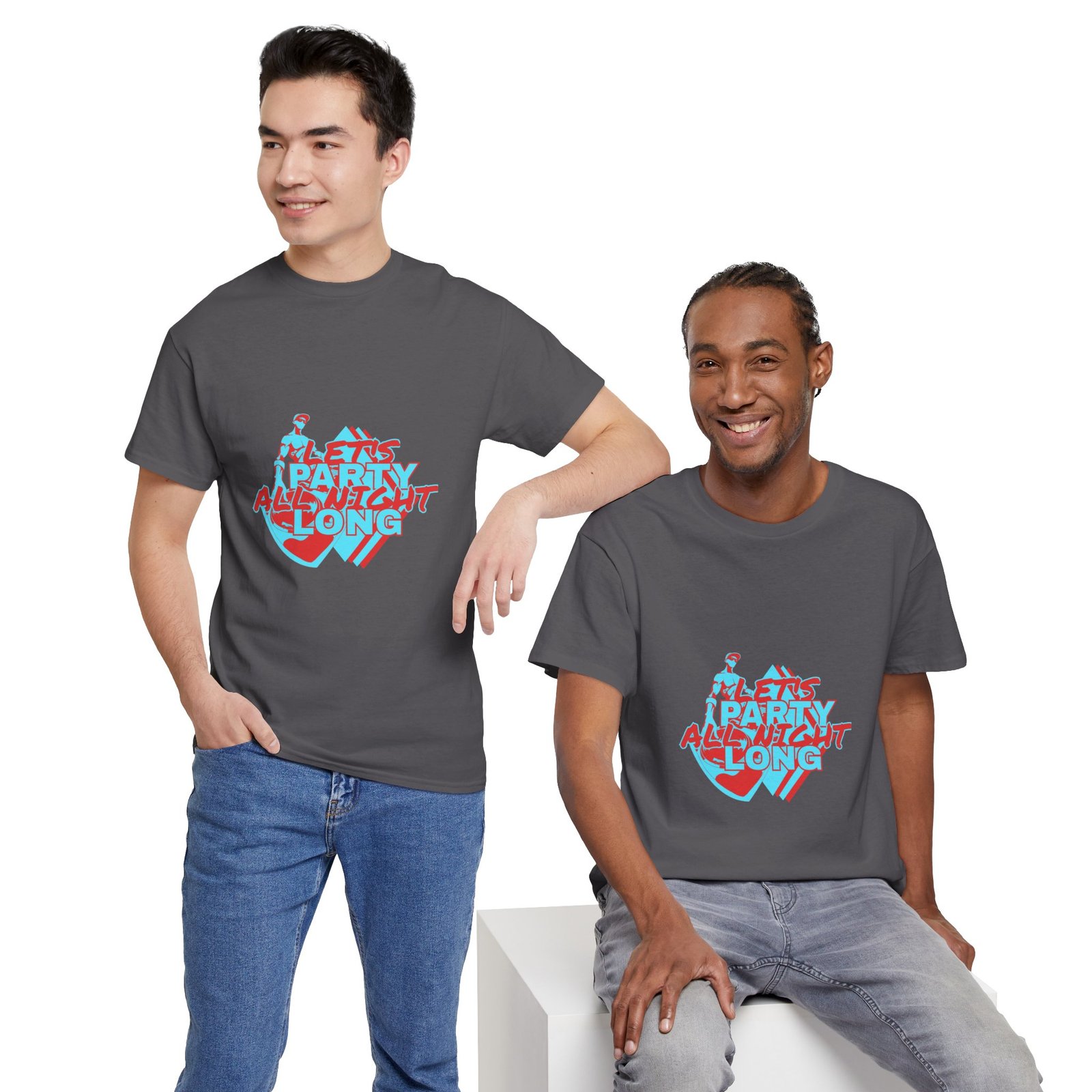 Let's Party All Night Long Unisex Heavy Cotton Tee - Image 64