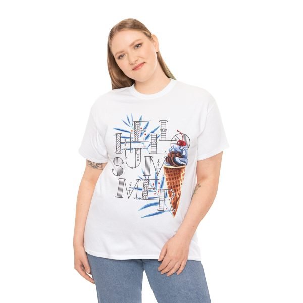 Hello Summer Unisex Heavy Cotton Tee - Image 7