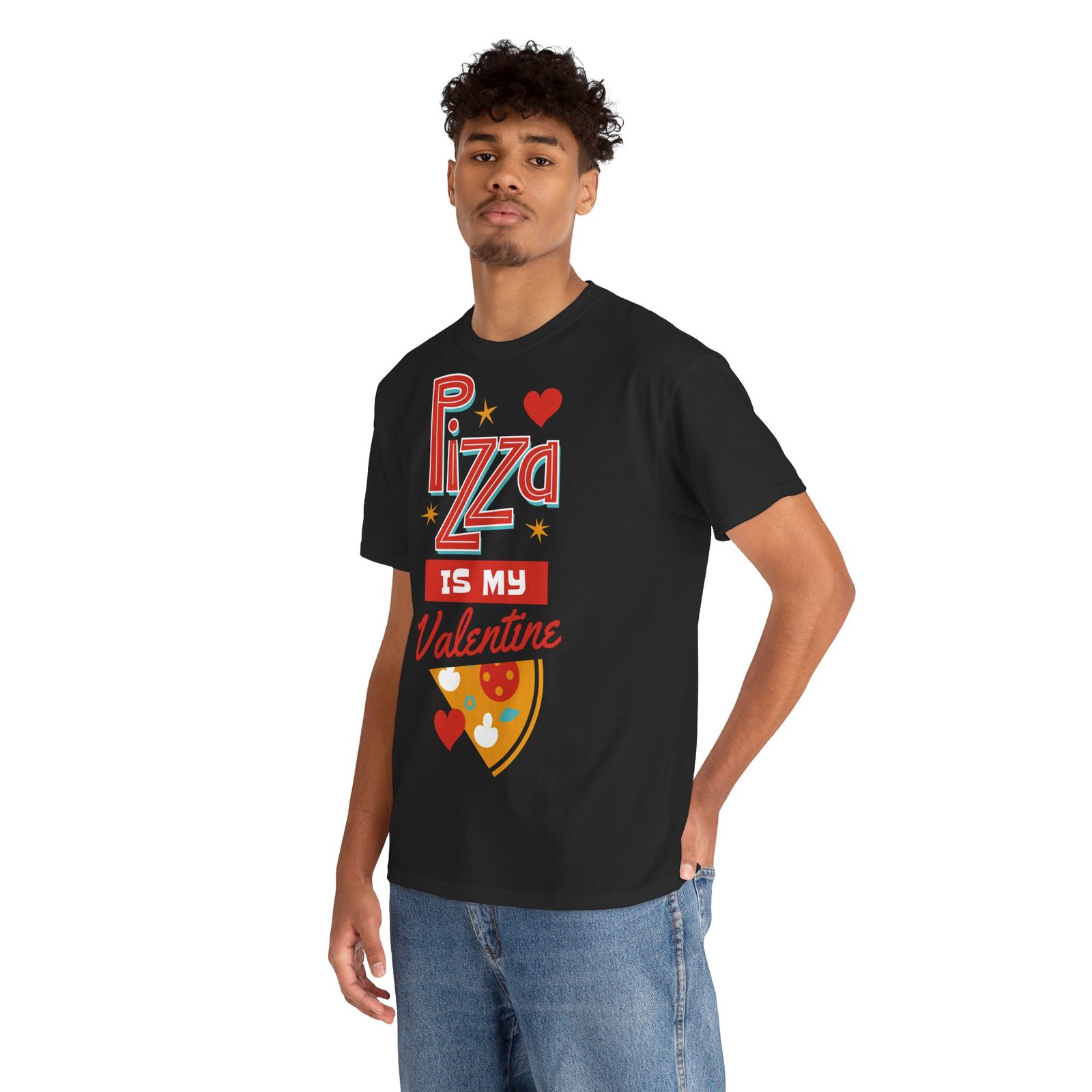 Pizza is My Valentine Unisex Heavy Cotton Tee - Image 23