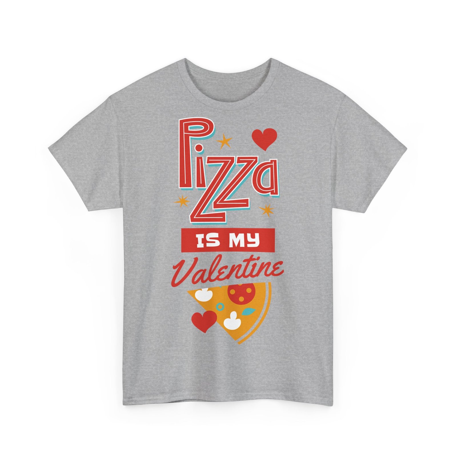 Pizza is My Valentine Unisex Heavy Cotton Tee - Image 30