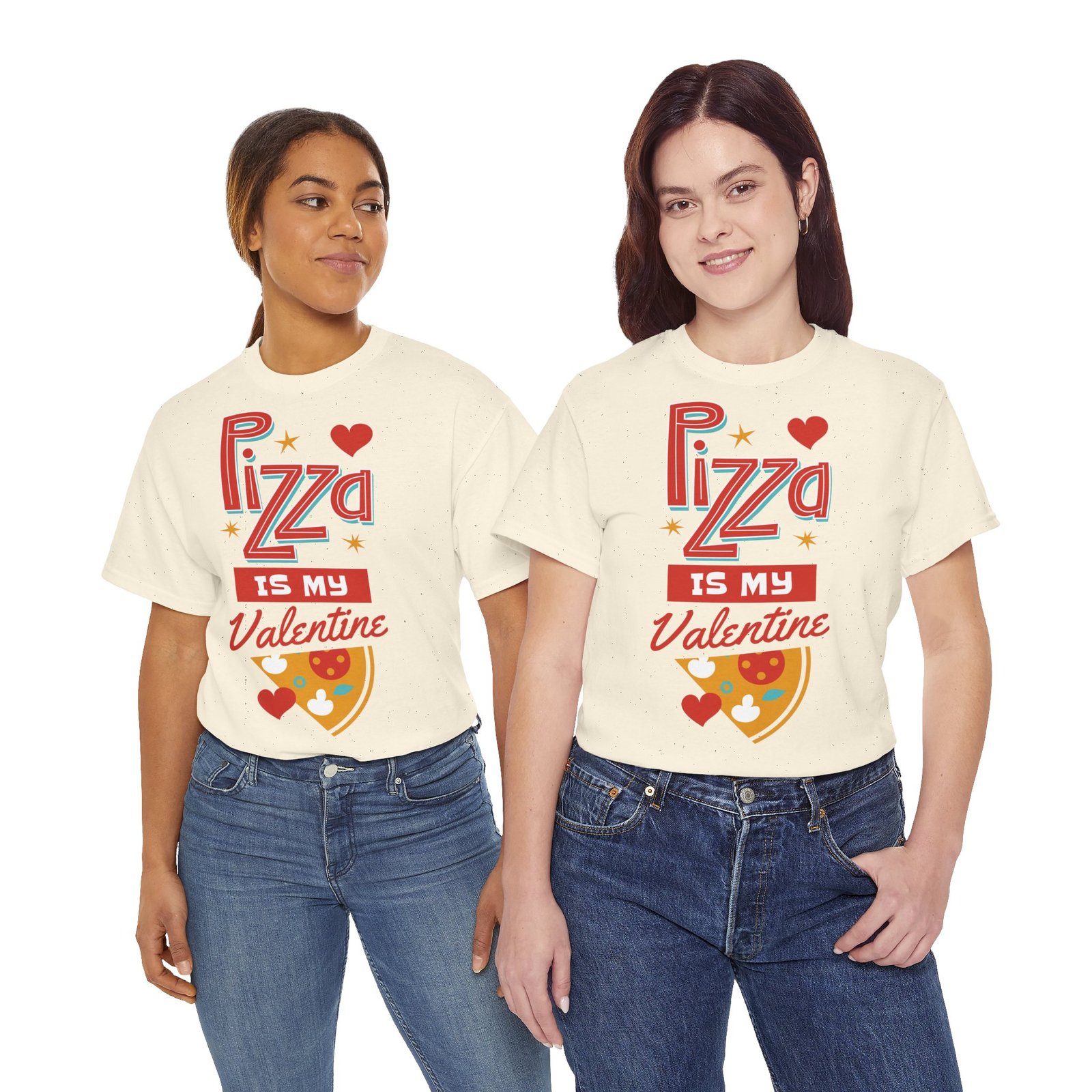 Pizza is My Valentine Unisex Heavy Cotton Tee - Image 54