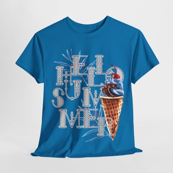 Hello Summer Unisex Heavy Cotton Tee - Image 77