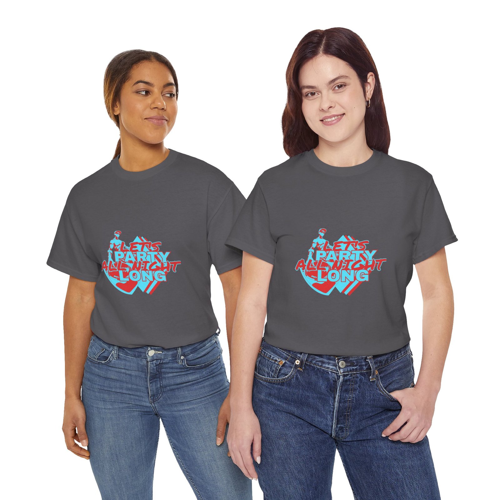 Let's Party All Night Long Unisex Heavy Cotton Tee - Image 63