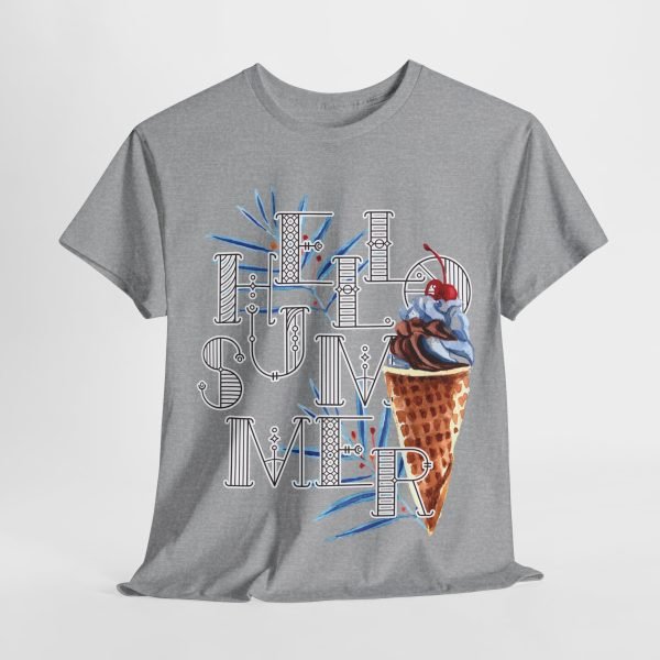 Hello Summer Unisex Heavy Cotton Tee - Image 41