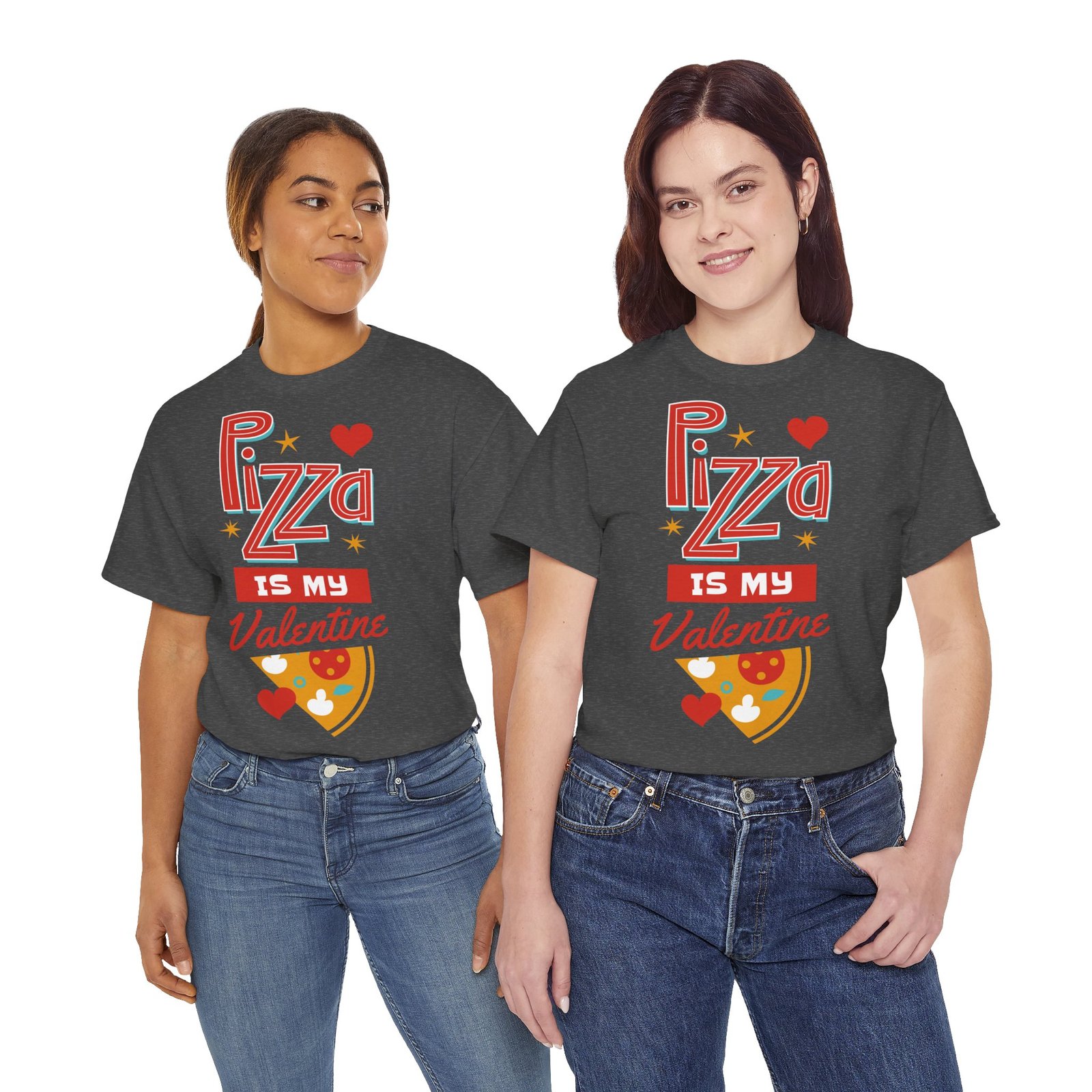 Pizza is My Valentine Unisex Heavy Cotton Tee - Image 69