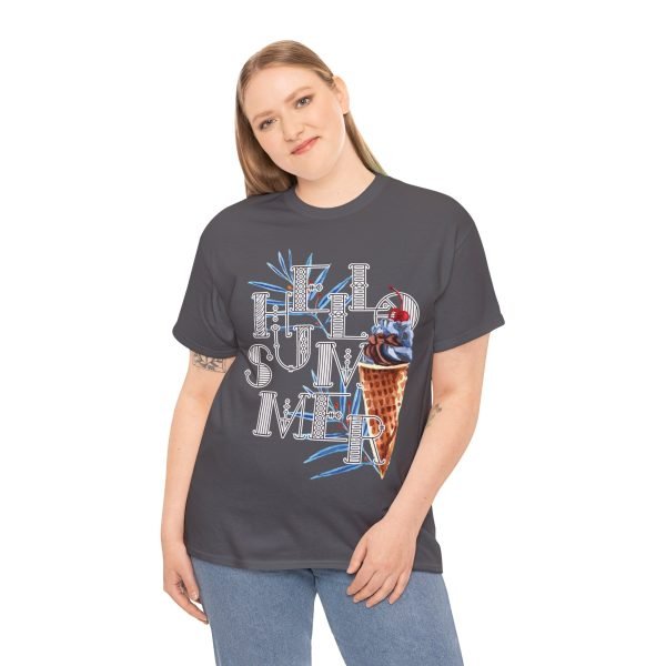 Hello Summer Unisex Heavy Cotton Tee - Image 91