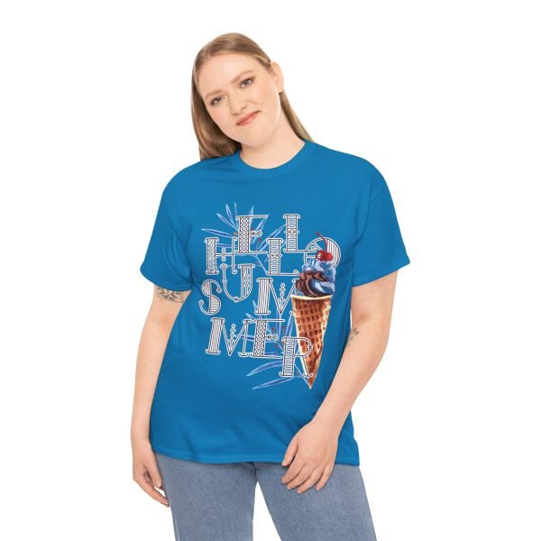 Hello Summer Unisex Heavy Cotton Tee - Image 79