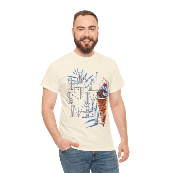 Hello Summer Unisex Heavy Cotton Tee - Image 56