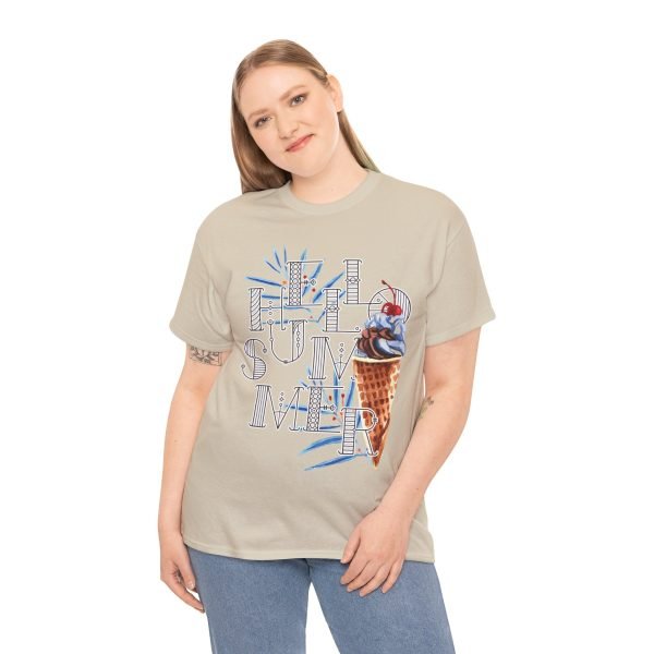 Hello Summer Unisex Heavy Cotton Tee - Image 31