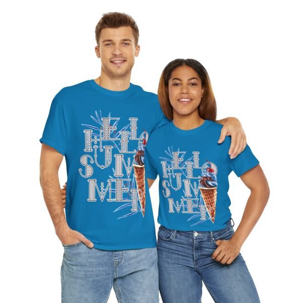 Hello Summer Unisex Heavy Cotton Tee - Image 83