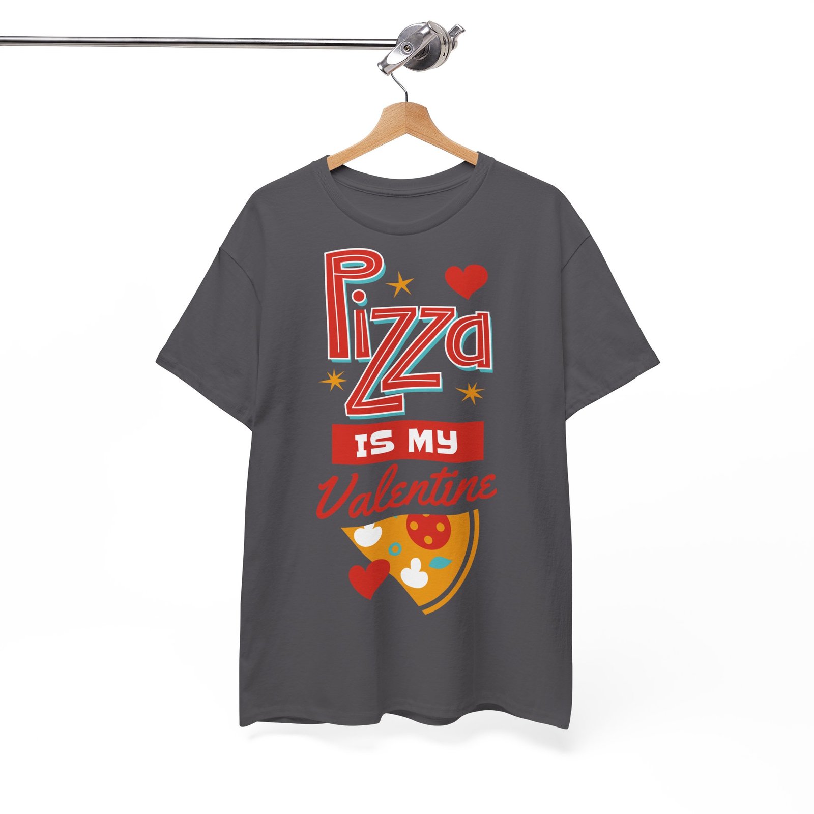 Pizza is My Valentine Unisex Heavy Cotton Tee - Image 75
