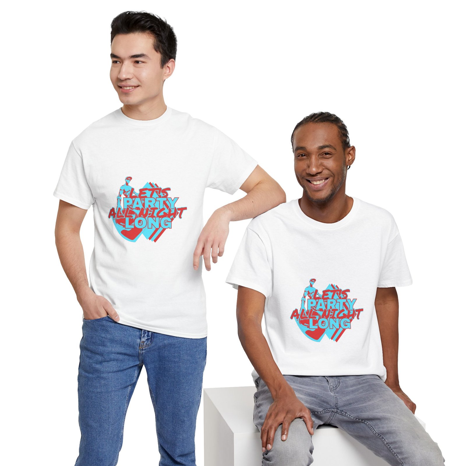 Let's Party All Night Long Unisex Heavy Cotton Tee - Image 9