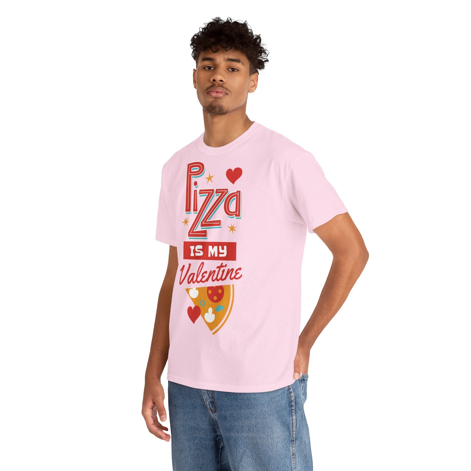 Pizza is My Valentine Unisex Heavy Cotton Tee - Image 110