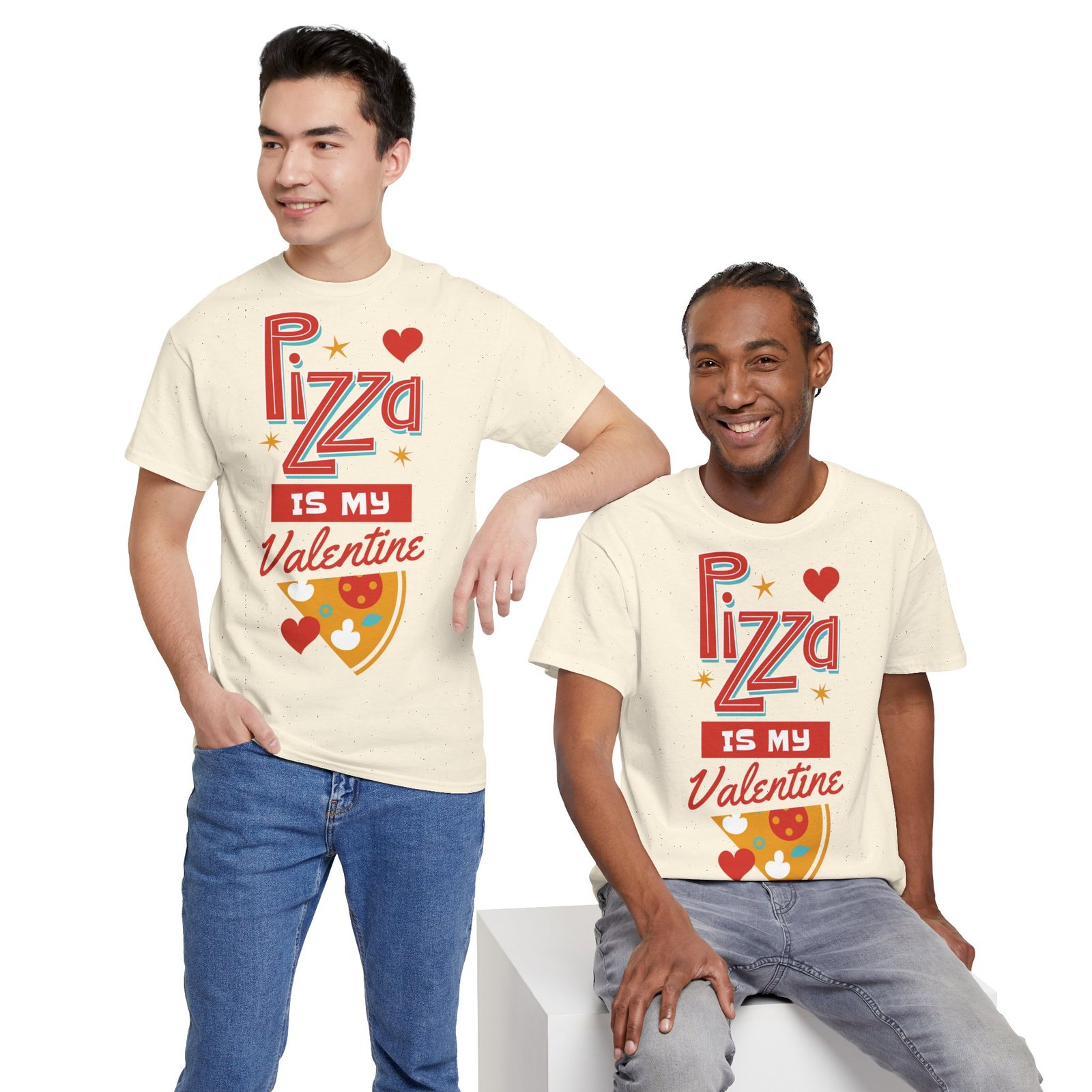 Pizza is My Valentine Unisex Heavy Cotton Tee - Image 55