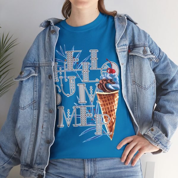 Hello Summer Unisex Heavy Cotton Tee - Image 82