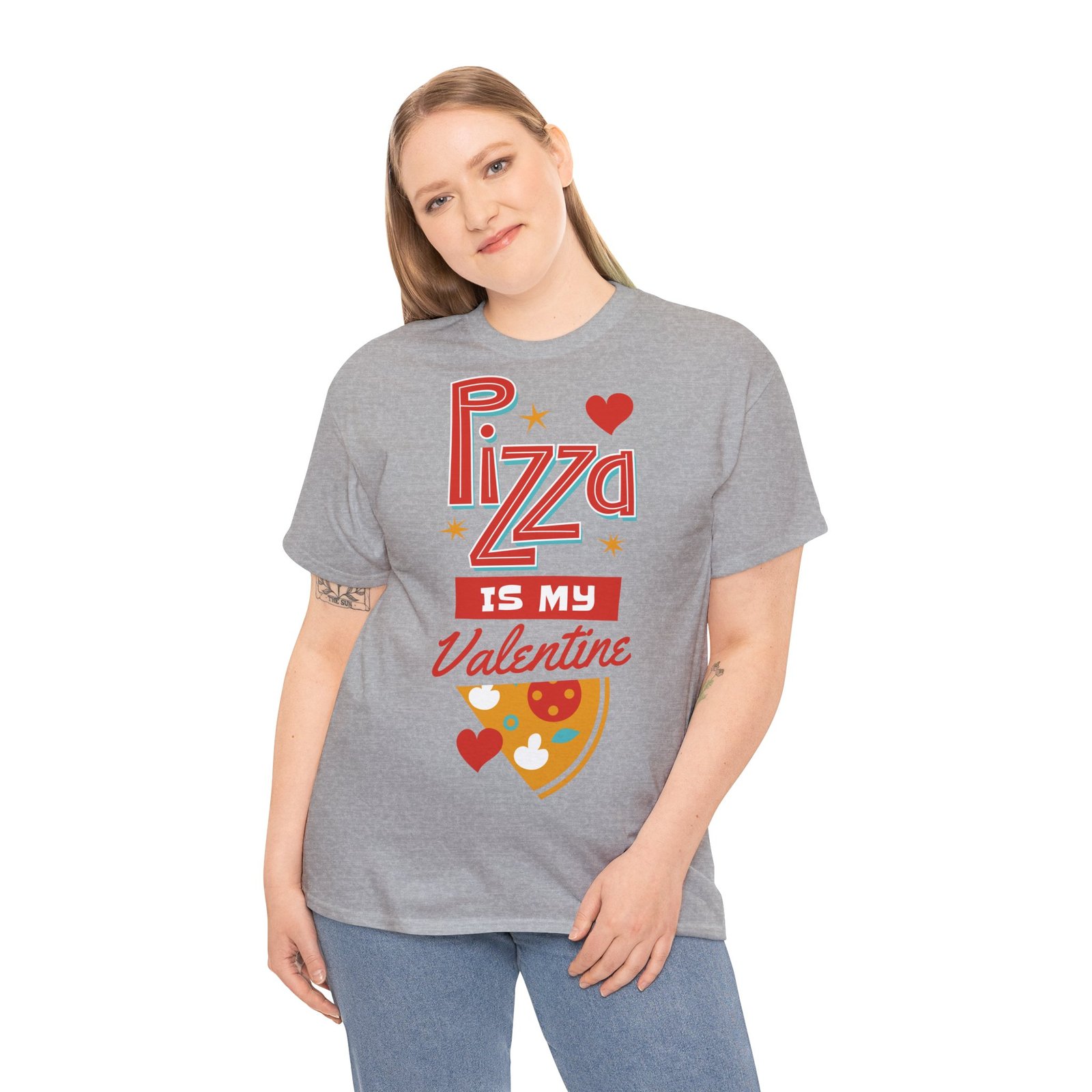 Pizza is My Valentine Unisex Heavy Cotton Tee - Image 33