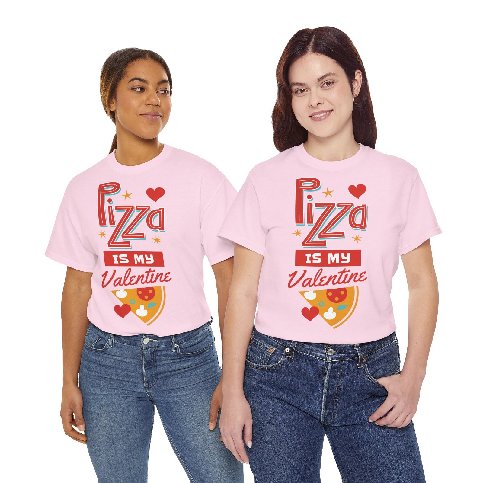 Pizza is My Valentine Unisex Heavy Cotton Tee - Image 114