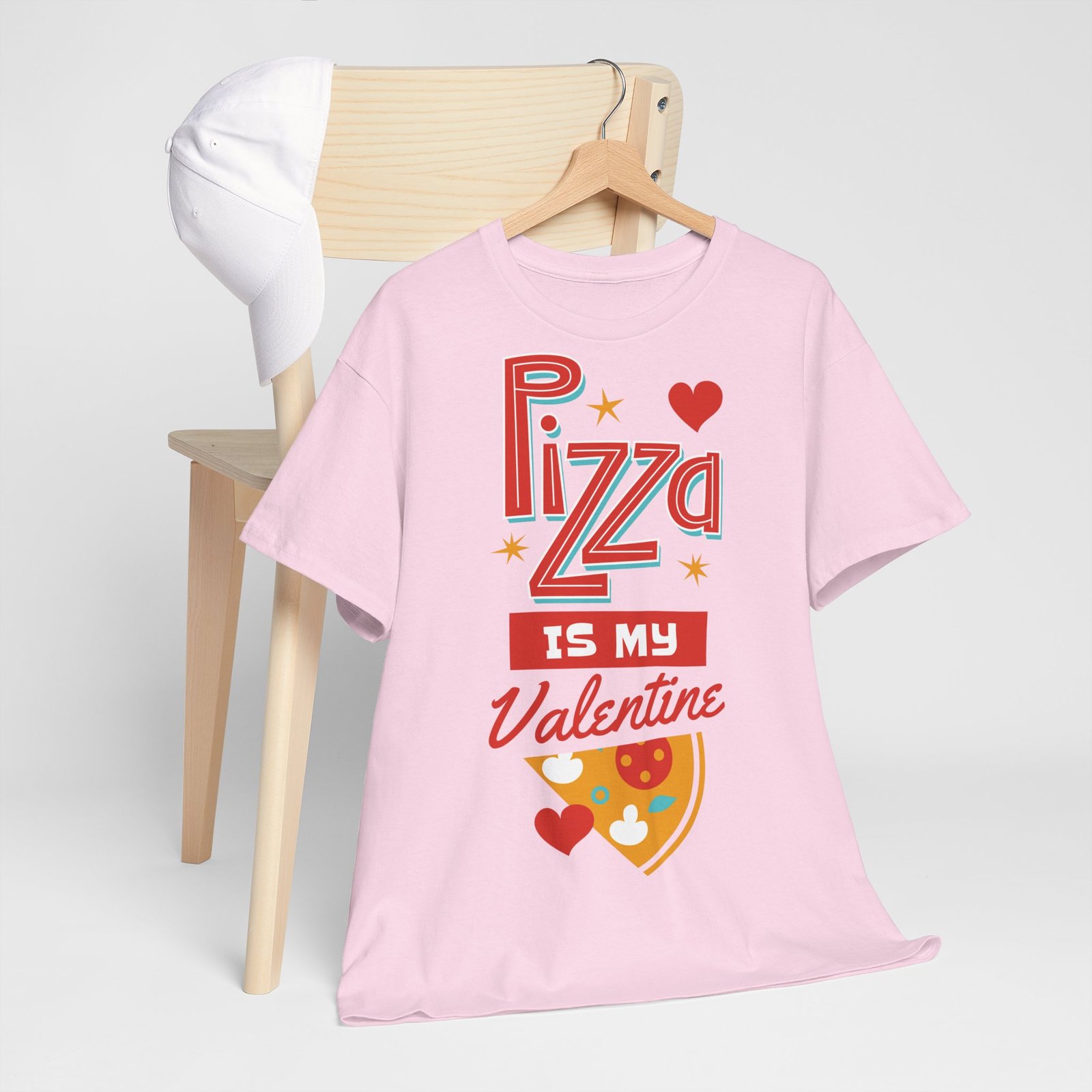 Pizza is My Valentine Unisex Heavy Cotton Tee - Image 106