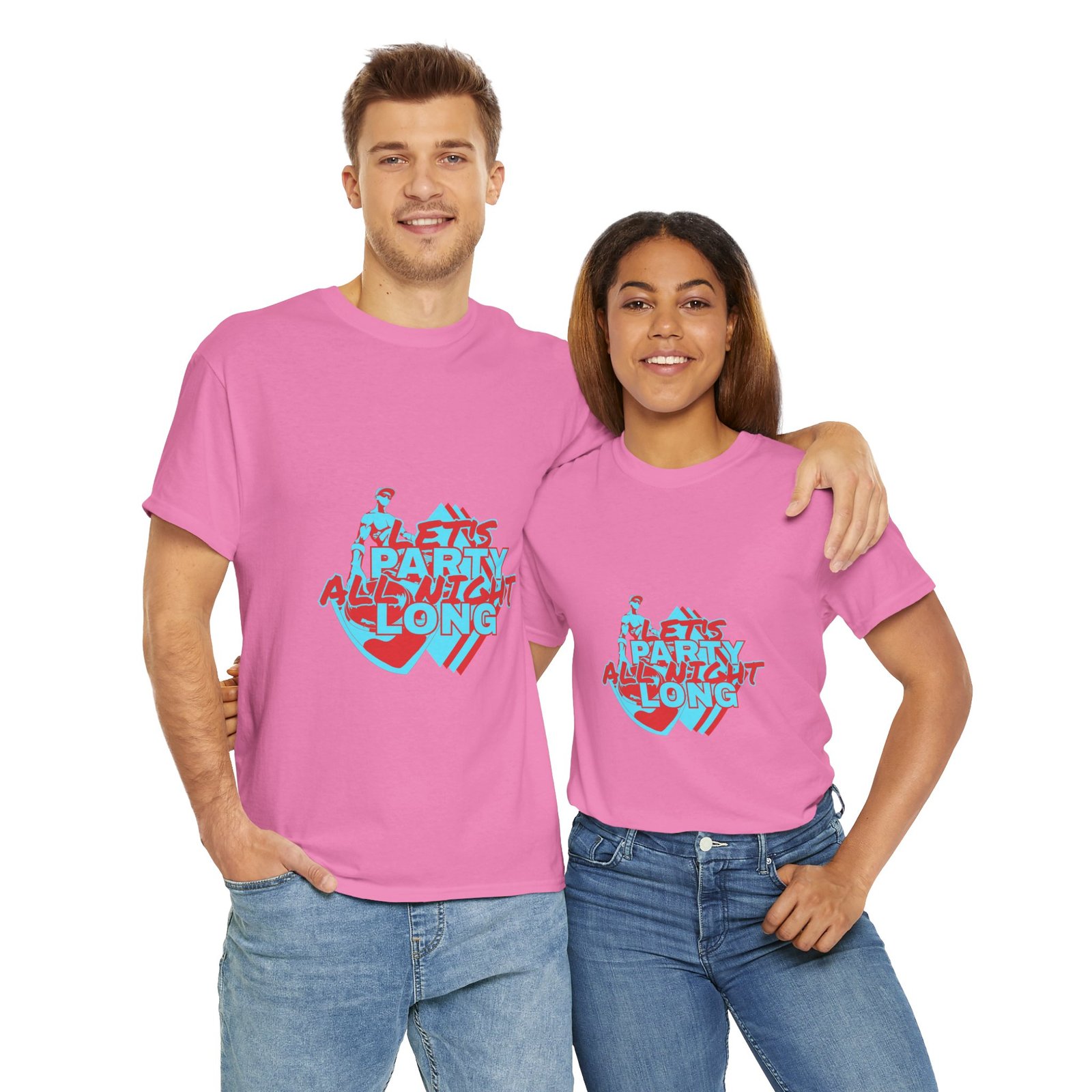 Let's Party All Night Long Unisex Heavy Cotton Tee - Image 105