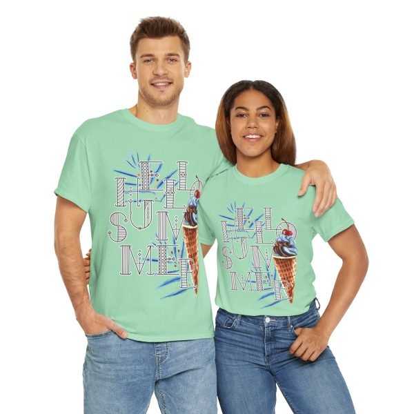 Hello Summer Unisex Heavy Cotton Tee - Image 71