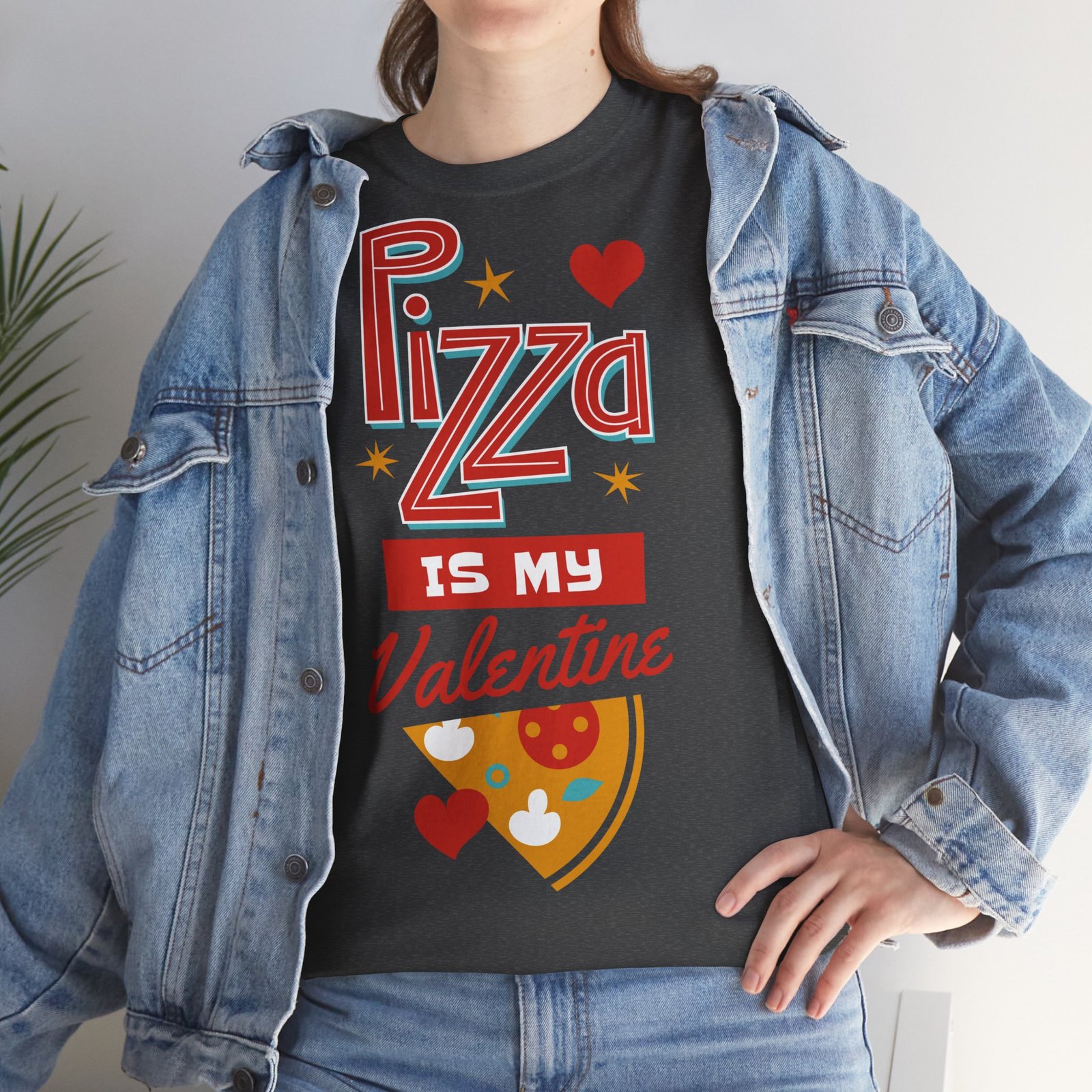 Pizza is My Valentine Unisex Heavy Cotton Tee - Image 67